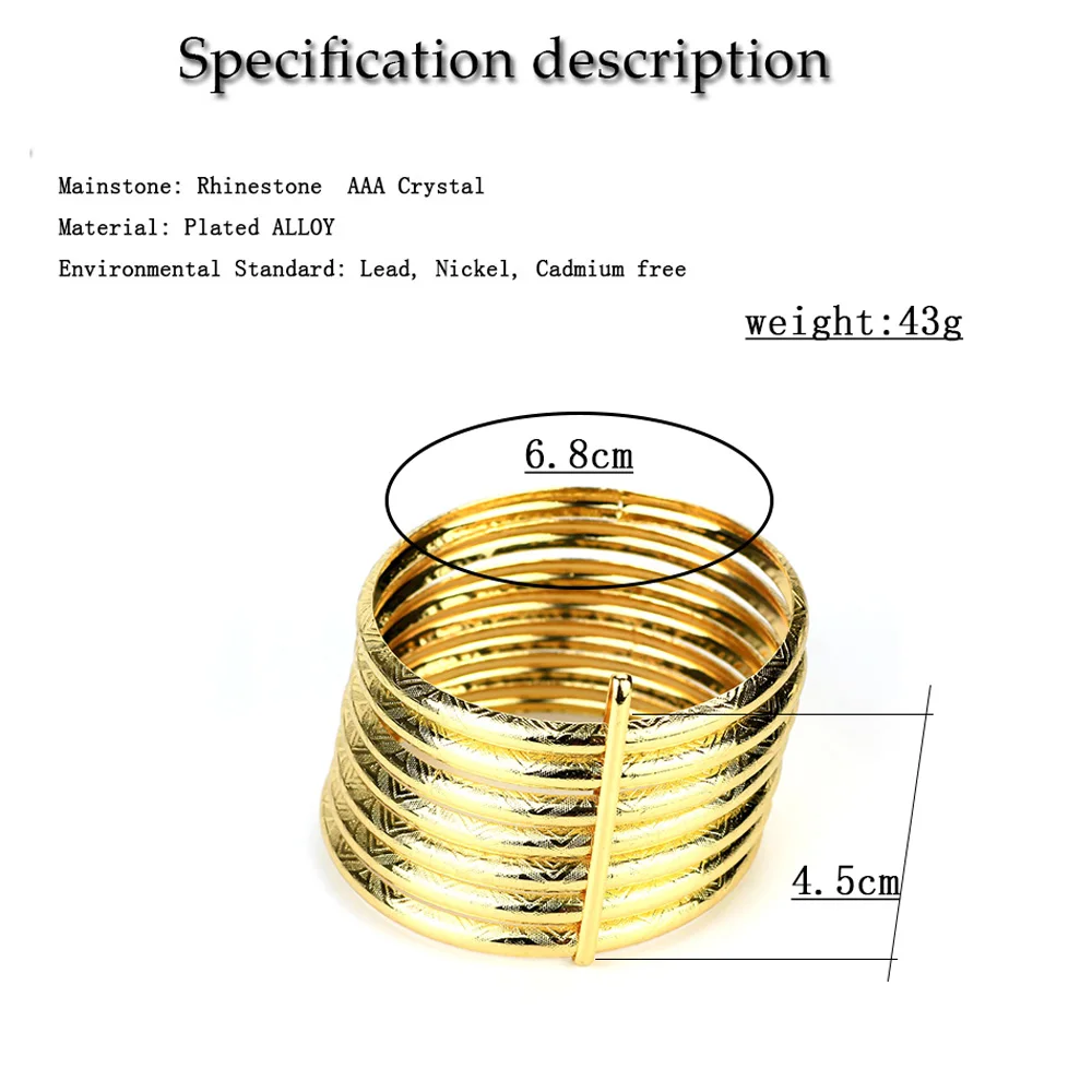 Sunspicems Gold Color Algeria Bride Bracelet Sets Wedding Jewelry Arabic Bangle for Women Cuff Bracelet Bridesmaid Bijoux Gift