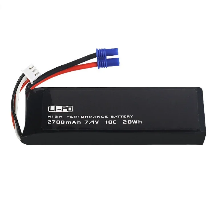 7.4V 2700mAh lipo battery/7.4V USB for H501C H501S Pro X4  RC Quadcopter Drone spare parts 7.4V high capacity EC2 Plug battery