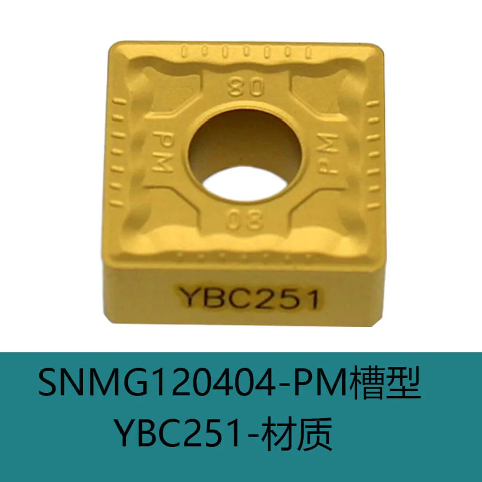 Imagem -02 - pm Ybc252 Snmg1204012-pm Ybc251 Ybc252 Zcc. Ctcarbide Insert Cnc Metal Torno Ferramentas Torneamento Inserção Snmg120404 pm Ybc251 Snmg120408