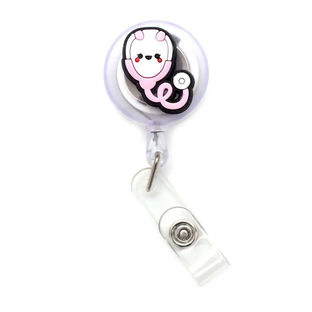 Nurse Doctor Students Card Chest Card Holder ID Card Clips Retractable Badge Reel Hospital Badge Holder Nurse Badge Holder