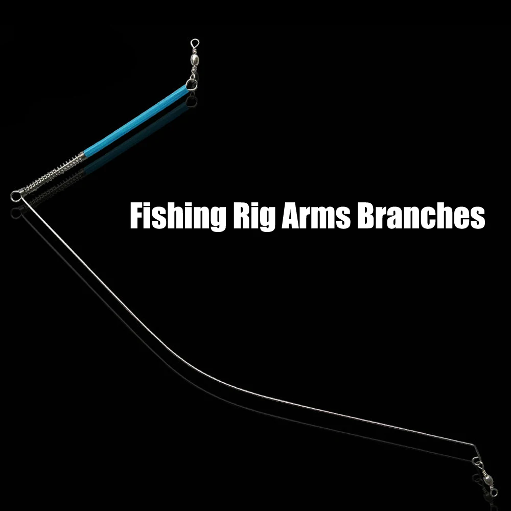 Elllv 20pcs Saltwater Fishing Rig Arms Branches with Swivels Stainless Wire Arms Balance  20cm 30cm 40cm