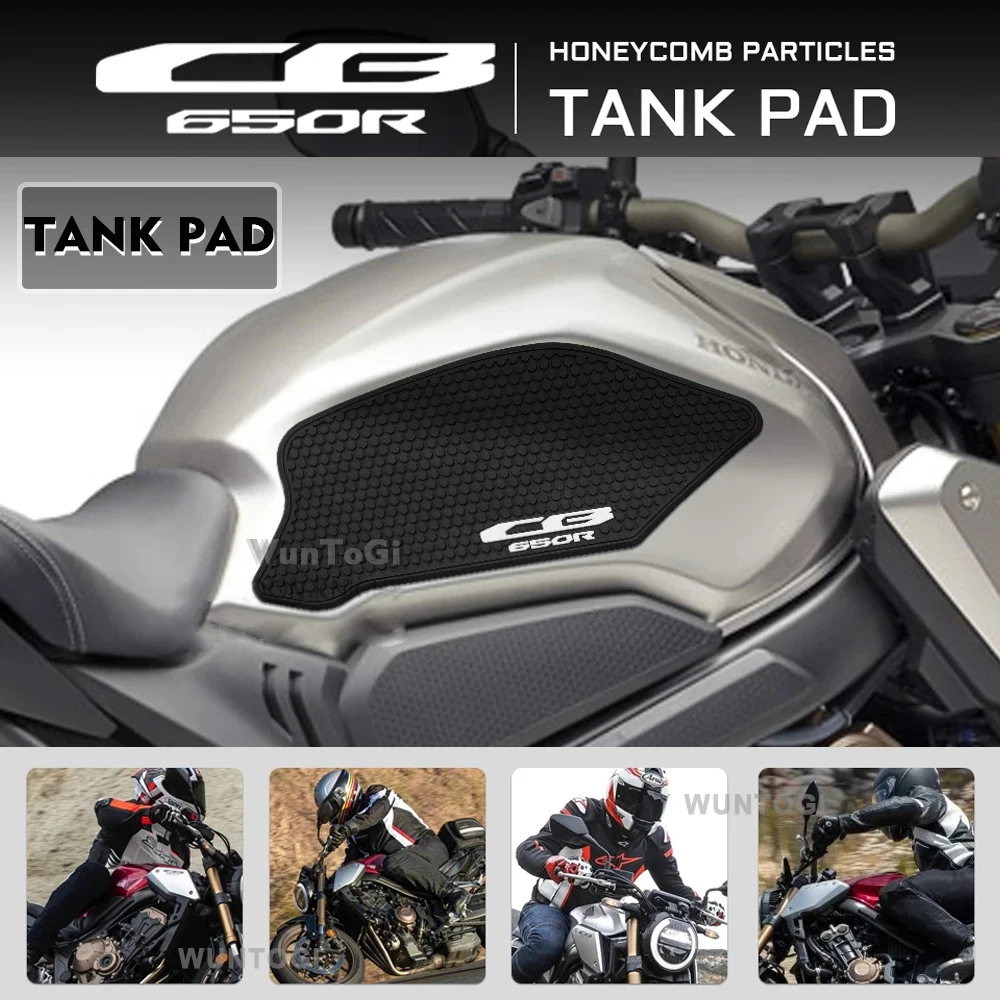For Honda CB650R CB 650R Tank Pad Protector Motorcycle Sticker Decal Gas Knee Grip Tank Traction Pad Side 2019 2020 2021