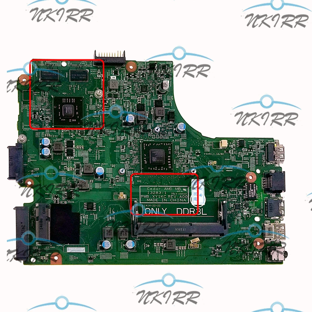 Cedar AMD 13283-1 XY1KC 4XK49 A6-6310 F594Y A4-6210 52GNY E2-6100/E1-6010 DDR3L R5 for Dell Inspiron 3542 3541 3441 Motherboard