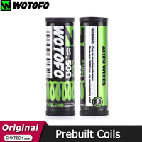 Wotofo Prebuilt Coils Dual Core Fused Clapton Wire Alien Wires For Electronic Cigarette RDA RTA RDTA Tank DIY