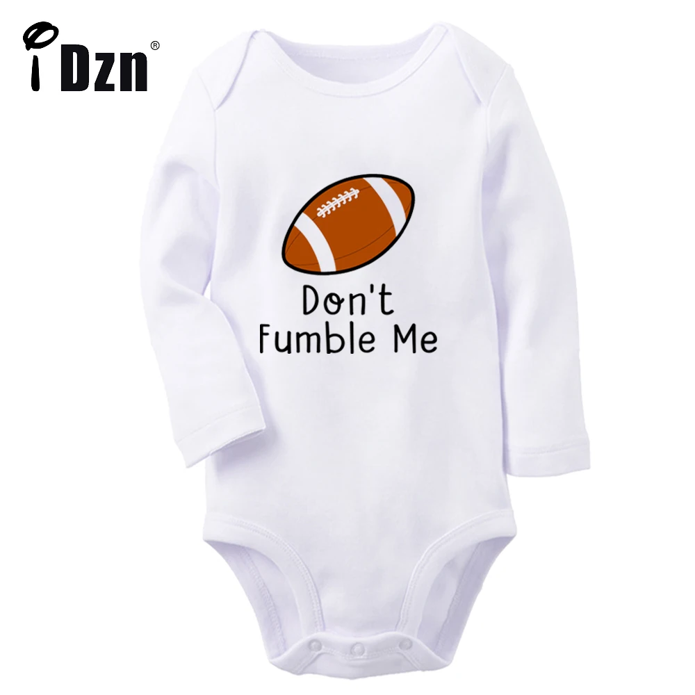 

iDzn NEW Don't Fumble Me Baby Boys Fun Rompers Baby Girls Cute Bodysuit Newborn Long Sleeves Jumpsuit Soft Cotton Clothes