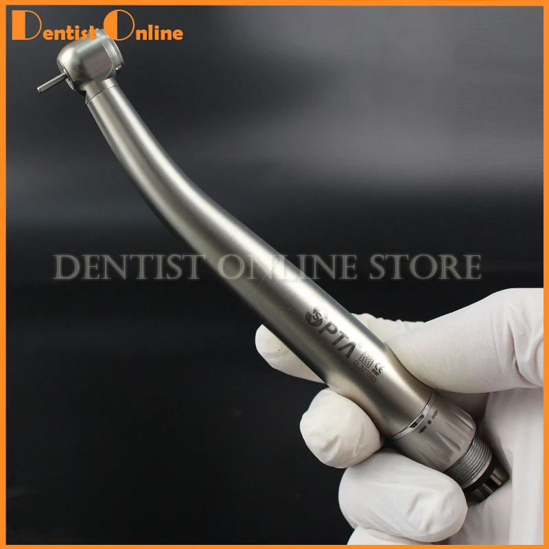 Dental Stainless Shell 6 Holes Fiber Optic LED Air Turbine Handpiece With Quick Coupling Dentisit Tools