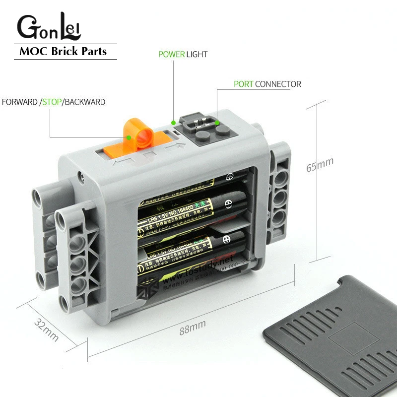 Motor con funciones de potencia, juego de bloques de construcción MOC para montaña rusa, carrusel de noria, 88000, 8883, 10257, 10247, 10261