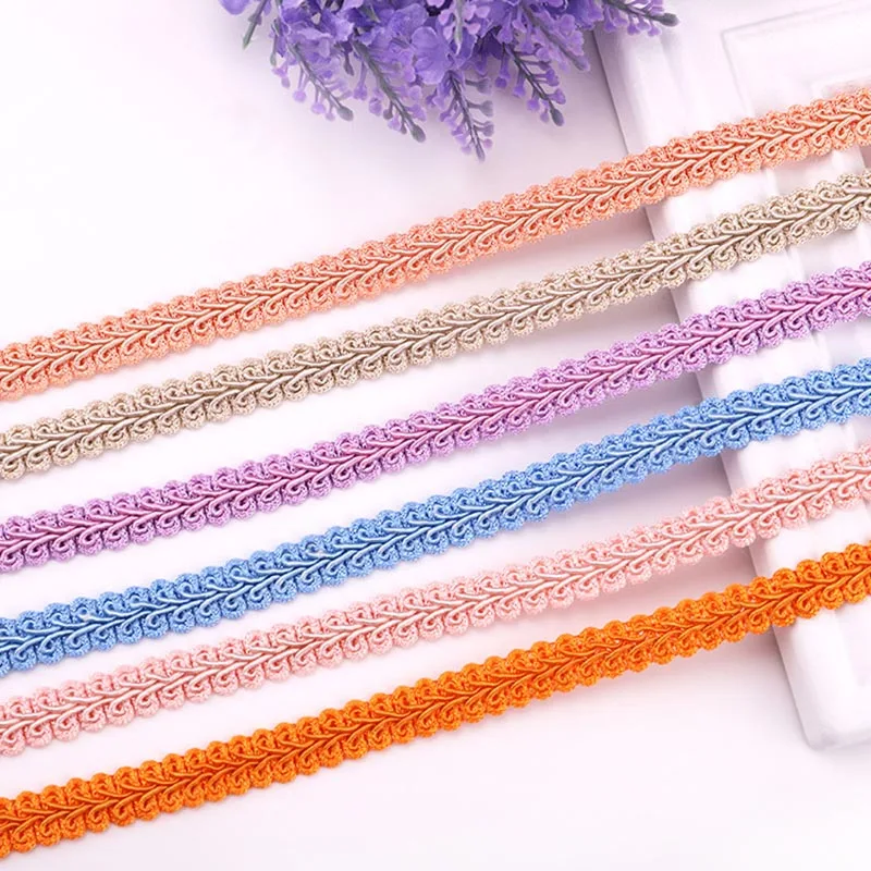 2Yards 10mm Lace Trim Ribbon Curve Cotton Centipede Braided Ribbon Fabric Handmade DIY Clothes Sewing Supplies Craft Accessories