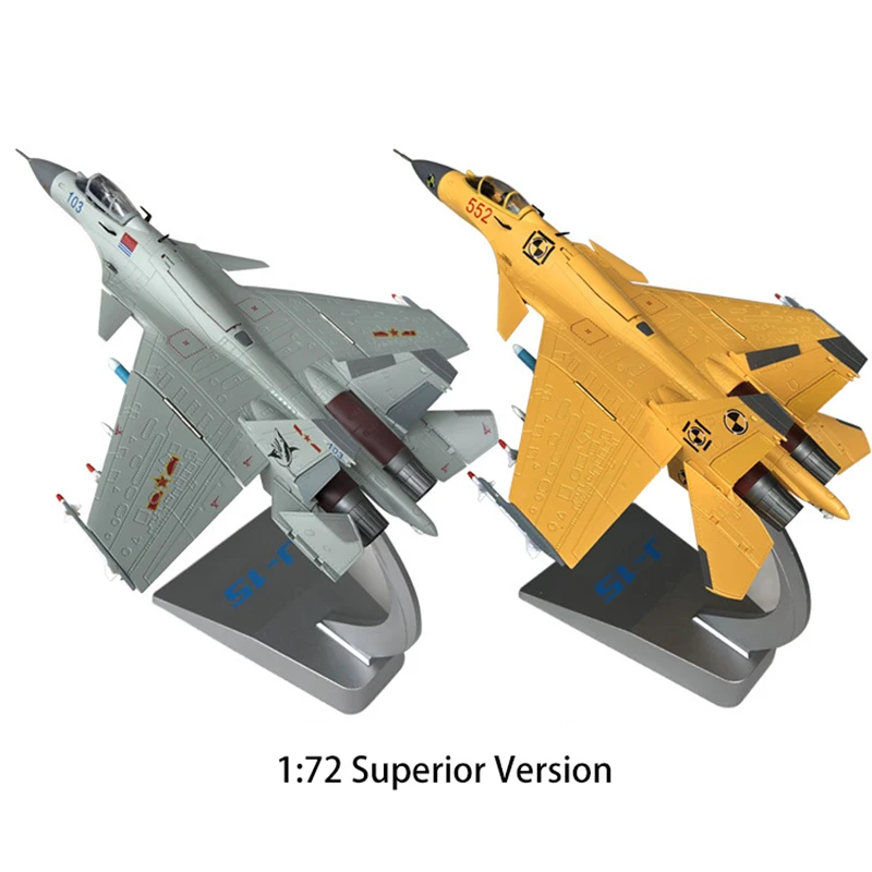 1/72 Scale Alloy Aircraft Chinese Air Force J-15 Carrier Based Plane Fighter J15 Model Toys Children Kids Gift for Collection