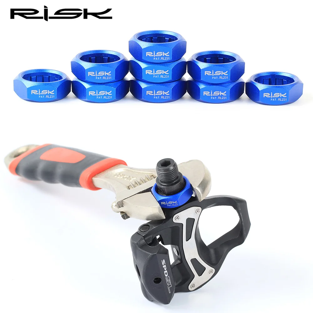 RISK Bicycle Pedal Axle Spindle Removal Tool for SHIMANO R7000/M520/M8040/M8140/M820/M828 10T Convert Open end Wrench Nut Bolts