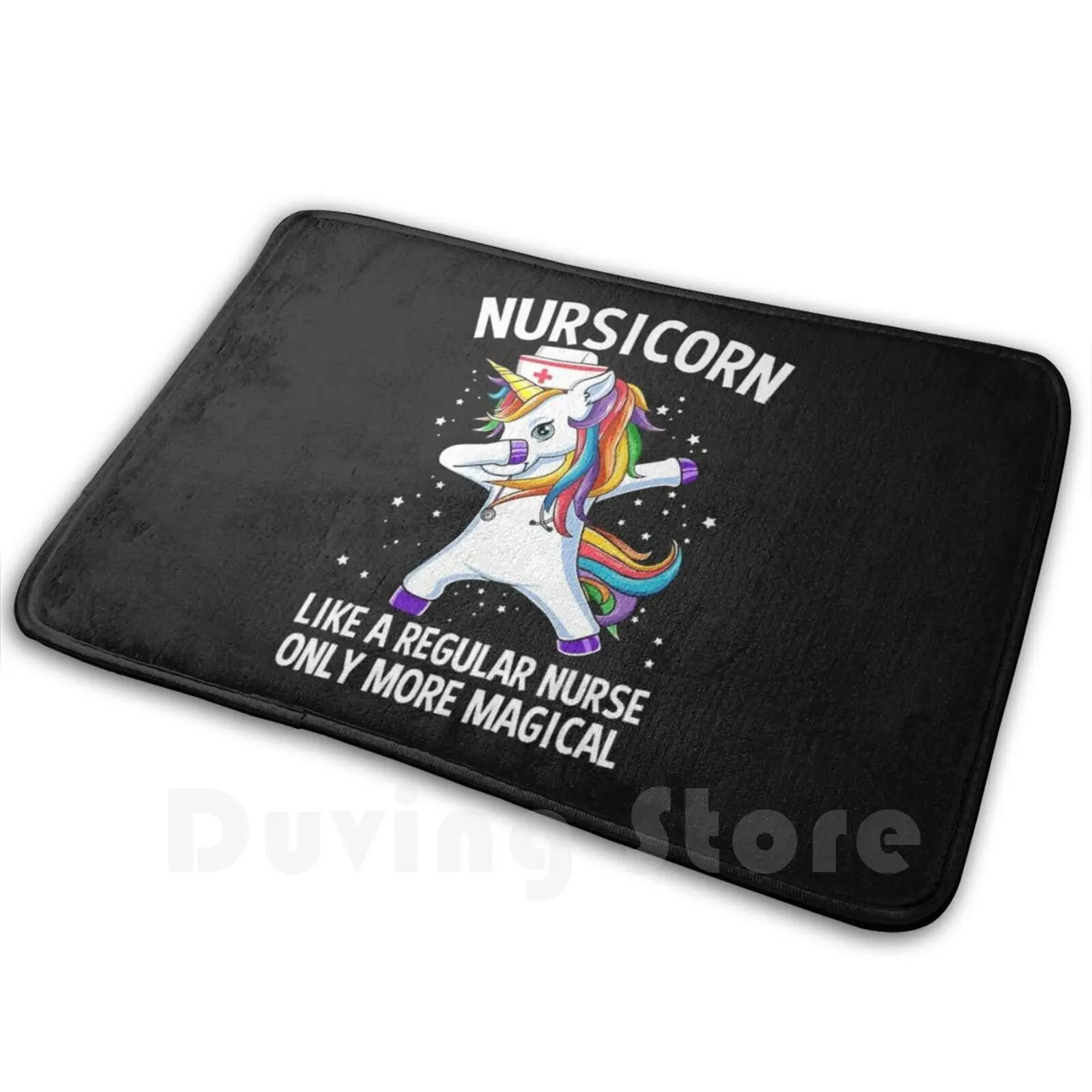 Dabbing Unicorn Nursicorn Funny Nurse Gift Soft Non-Slip Mat Rug Carpet Cushion Nurse Nursing Medicine