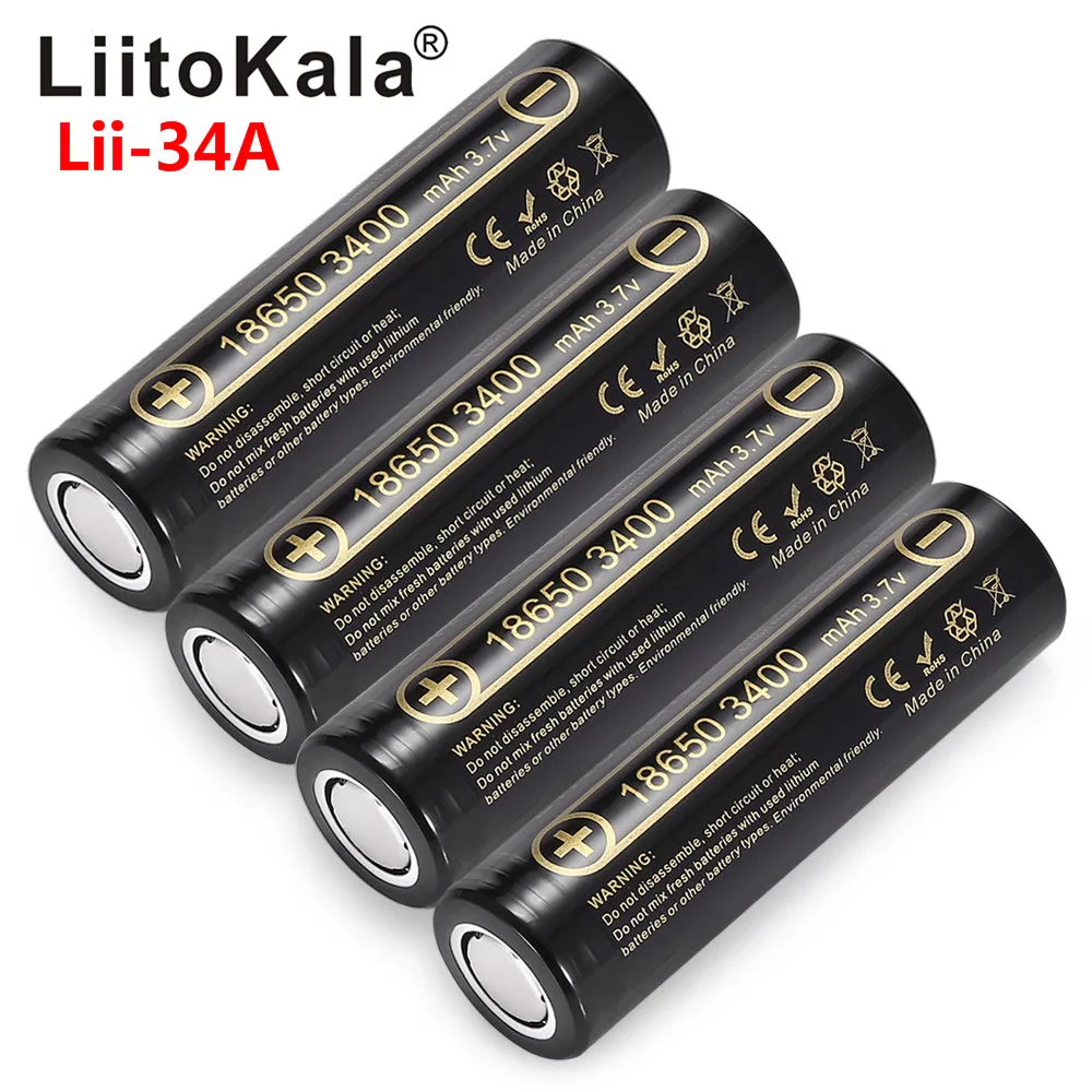 LiitoKala Lii-34A 100% nowy oryginalny NCR18650B 3.7v 3400 mah 18650 akumulator litowy do baterii latarki