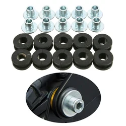 10 pezzi di occhielli in gomma per moto kit di guarnizioni Set di assortimento di bulloni accessori per cuscini in rilievo di pressione per Honda Yamaha Suzuki