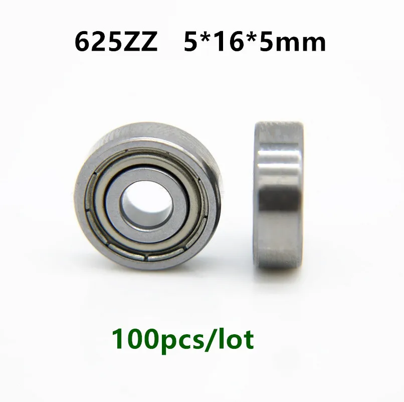 100pcs miniature bearing 625ZZ 5*16*5 mm R-1650HH deep groove ball bearings 625 625-2Z 625Z 3D Printer Parts