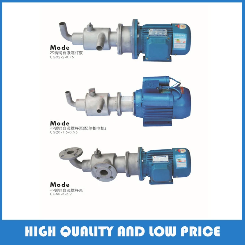 

220v50hz CG15-1-0.37 Type 15L/minutes Stainless Steel Screw Pump with speed controller and hopper