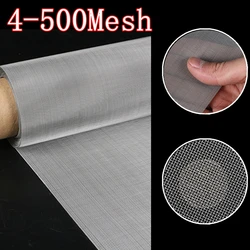 4-500 Mesh 100x50cm High Quality 304 Stainless Steel Woven Wire Mesh Food Grade Tool Filter Net Metal Front Repair Fix Mesh