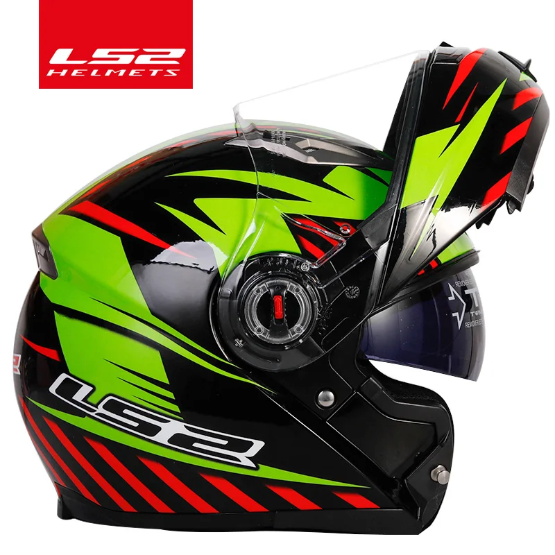 Capacete LS2 flip up motorcycle helmet ls2 ff370 dual visor helmets casco moto ECE Certification