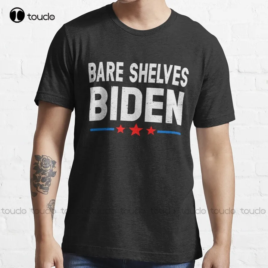 

Bare Shelves Biden T-Shirt White Collar Shirt Women Custom Aldult Teen Unisex Fashion Funny New Xs-5Xl Fashion Funny New