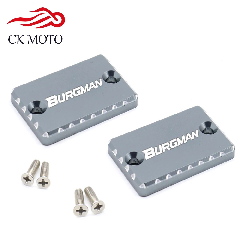 Cubierta de Depósito de freno delantero y trasero para motocicleta SUZUKI, tapa de aceite de líquido de frenos para SUZUKI UH 125/150/200 AN-250/400 Burgman LT-A400F