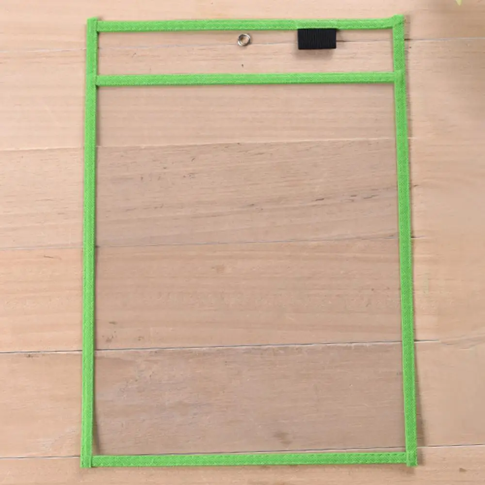 2 Buah Kantong Penyimpanan Dokumen Tahan Air Tas File PVC Gantung Yang Dapat Dihapus Kantong Penyimpanan Dokumen Transparan