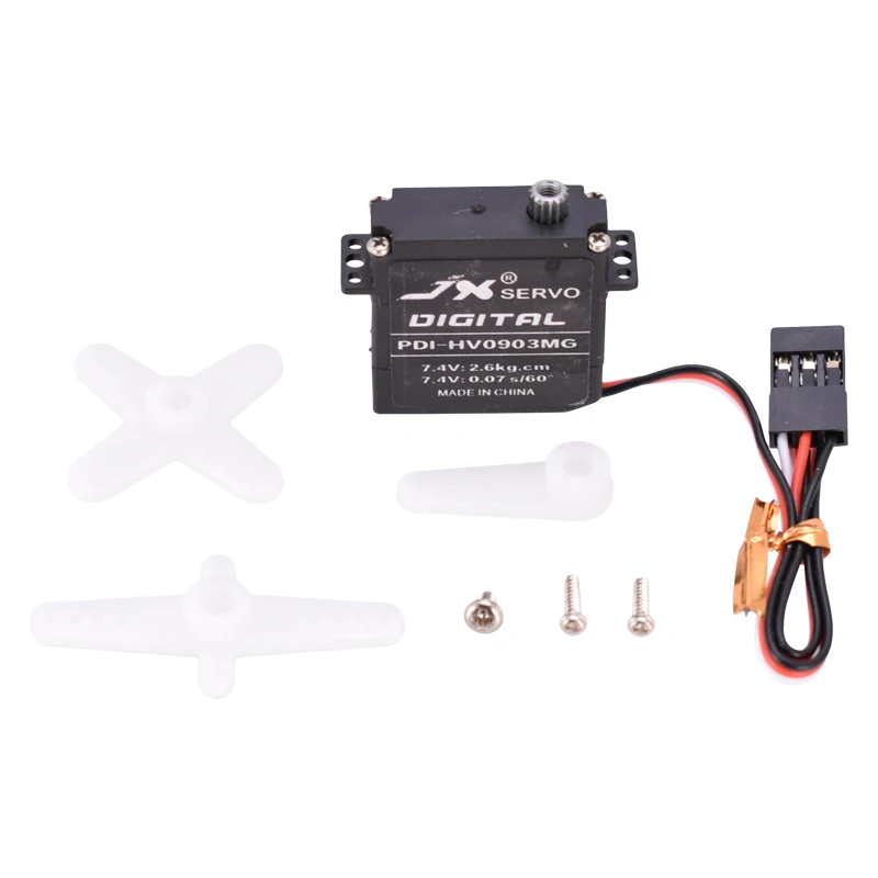 High Quality JX Servo PDI-HV0903MG 2.6kg Metal Gear Digital Flat Wing Servo Plastic Case for RC Glider