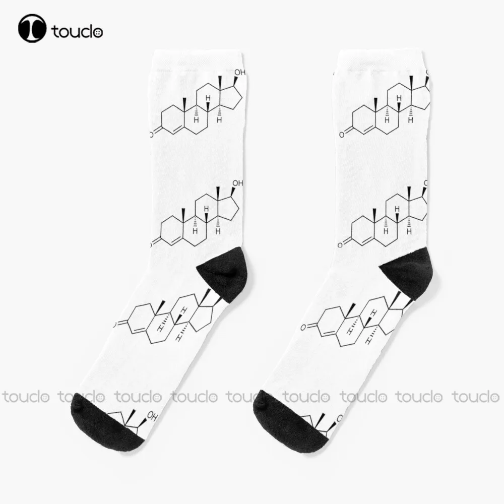 Testosterone Structural Formula Socks Mens Socks Unisex Adult Teen Youth Socks Personalized Custom 360° Digital Print