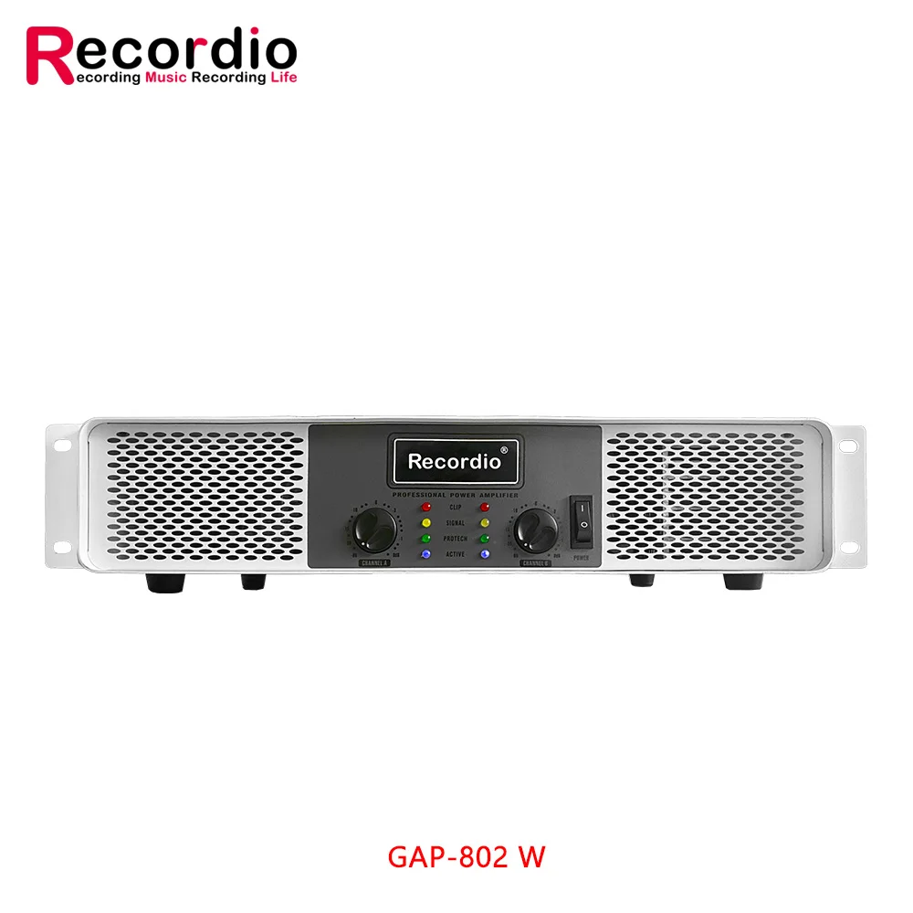 Gap-802 profissional 850w * 2 power amp 2 canais m amplificador de alta potência de áudio para amplificador de palco ao ar livre