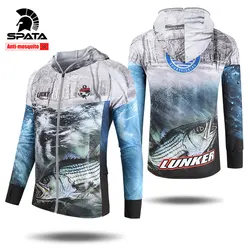 New SPATA Professional Anti-mosquito Fishing Shirts Sun Protection Anti-uv Long-sleeve Fishing Jerseys Clothing Fishing Clothes