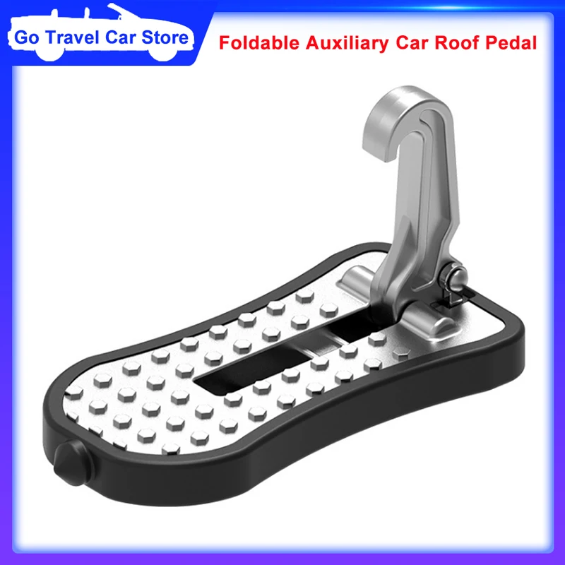 Universal Foldable Auxiliary Pedal Roof Pedal Foldable Car Vehicle Folding Stepping Ladder Foot Pegs Easy Access Car Accessories