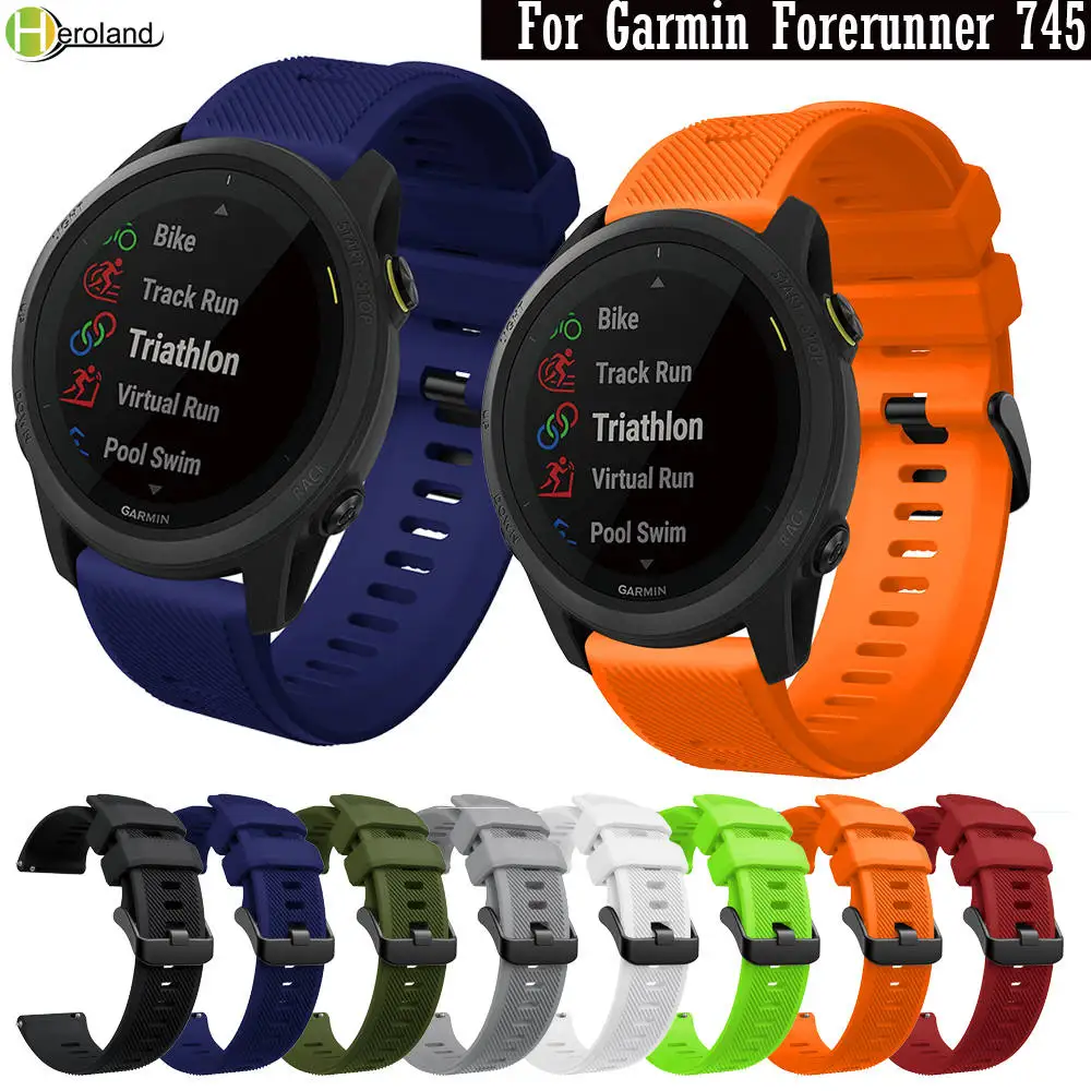 Bracelet WatchStrap For Garmin Forerunner 745 / Vivoactive 4 Soft Silicone Smart 22MM Watchband For Amazfit GTR 2 3 4 belt Strap