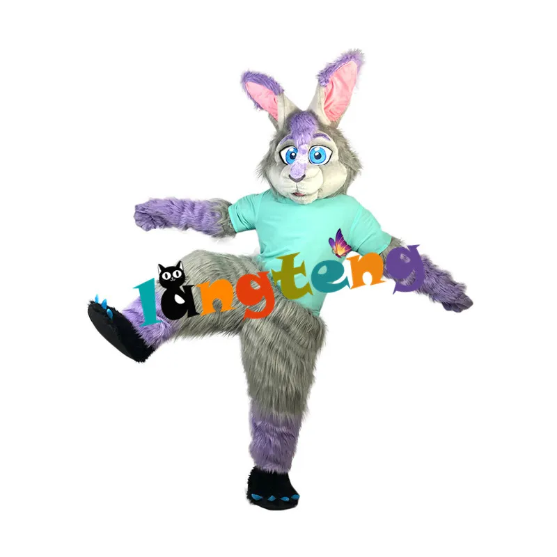 960 Hot Sale Easter Grey Rabbit Mascot Costume Character Cosplay Fancy Dress Adult Outfit Performance