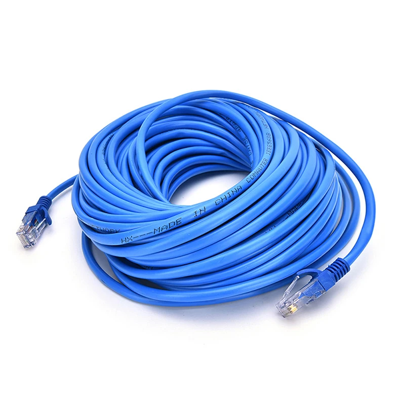 Câble réseau Ethernet bleu LAN CAT5e pour ordinateur Modem routeur