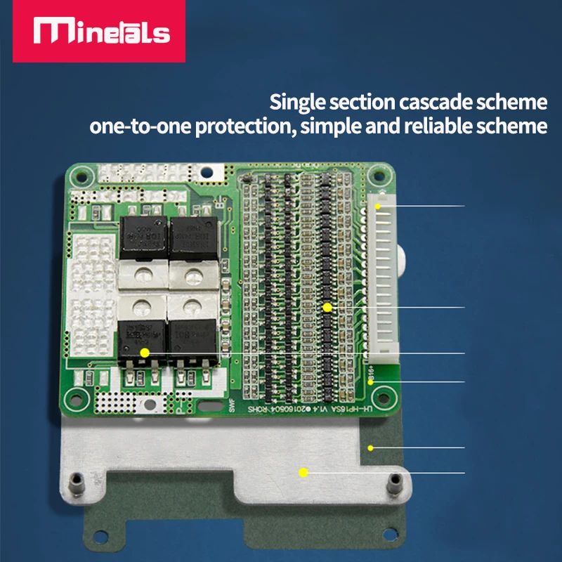 16S 14S BMS PCM 60V 18650 48V 32650 PCM scheda di protezione della batteria BMS 15a 20a 25a 30a con modulo batteria al litio balancedlithium bms