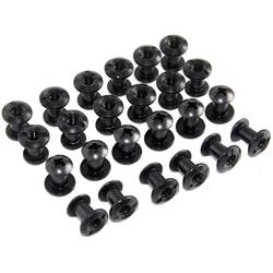 Preto Tactical Chicago Parafusos, Slotted Posts e Cruz Cabeça Parafuso, DIY Kydex couro coldre bainha, 24pcs