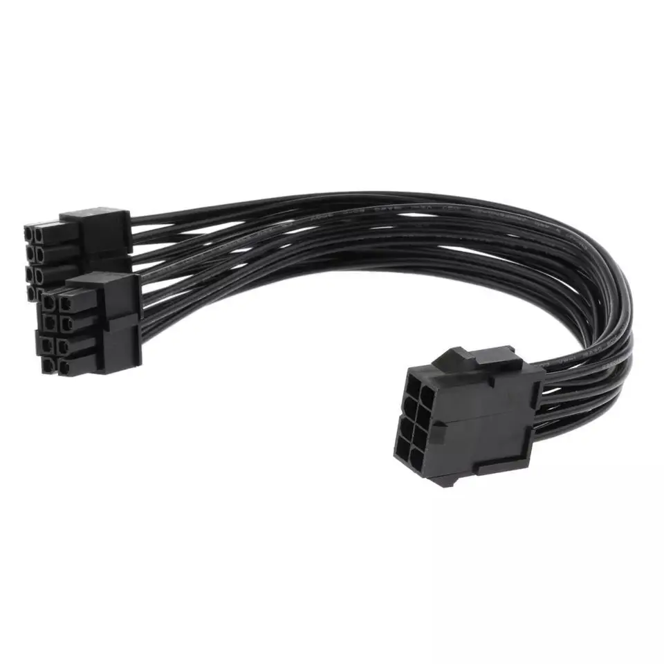 CPU 8pin to dual 8pin(4+4) CPU to Motherboard Power Adapter Y Splitter Extension Cord 0.2m CPU Power Splitter Cable