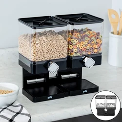 Kitchen Grains Storage Dispenser Free Standing Container Rice Barrels Sealed Dry Food Press Container Cereal Box