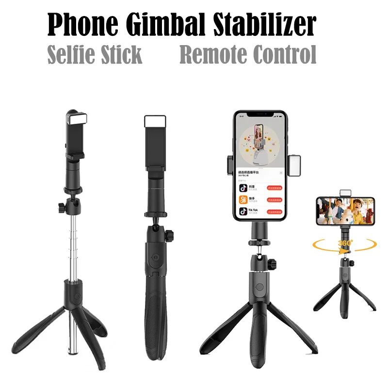 

Handheld Gimbal Stabilizer Phone Selfie Stick LED Holder Adjustable Stand For iPhone Android Video Record Direction Vlog Live