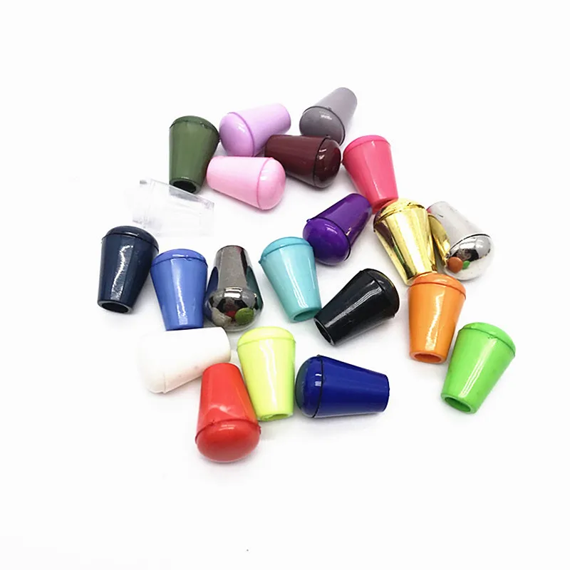 50 szt. 14mm końcówki sznurka do dzwonka z blokadą pokrywy kolorowe zatrzask z plastikowym przełącznikiem Paracord torba na ubrania części odzieży sportowej — zdjęcie 4
