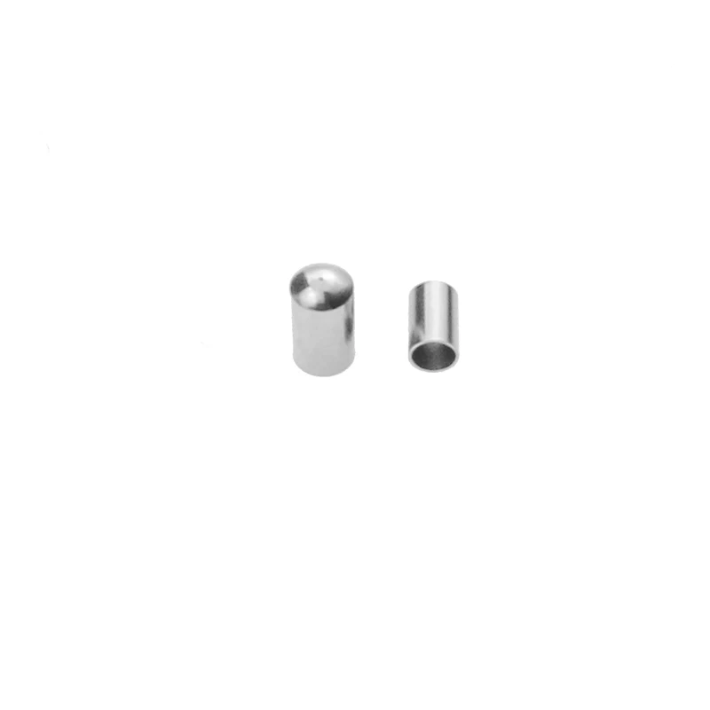 30pcs Stainless Steel gold Cord End Caps Fit 2/3/4/5mm Leather Rope DIY Jewelry Making Accessories Thread Fastener Crimp Finding