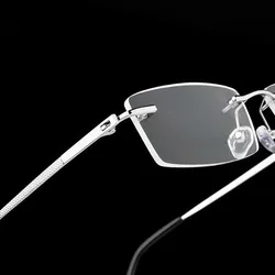 Ready-made Men Rimless Myopia glasses Anti-blue Light Women Nearsighted Glasses Prescription Glasses for Computer Eyewear