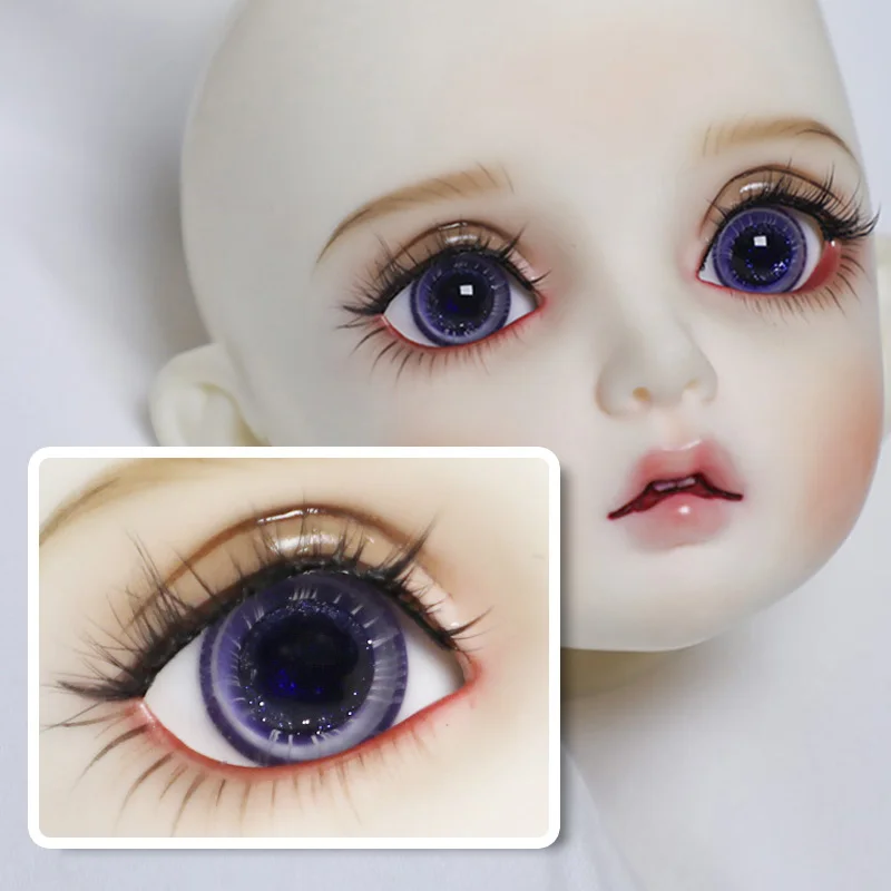 

BJD doll accessories are suitable for 14mm 16mm simulation flash pupil dream purple glass eyes doll accessories