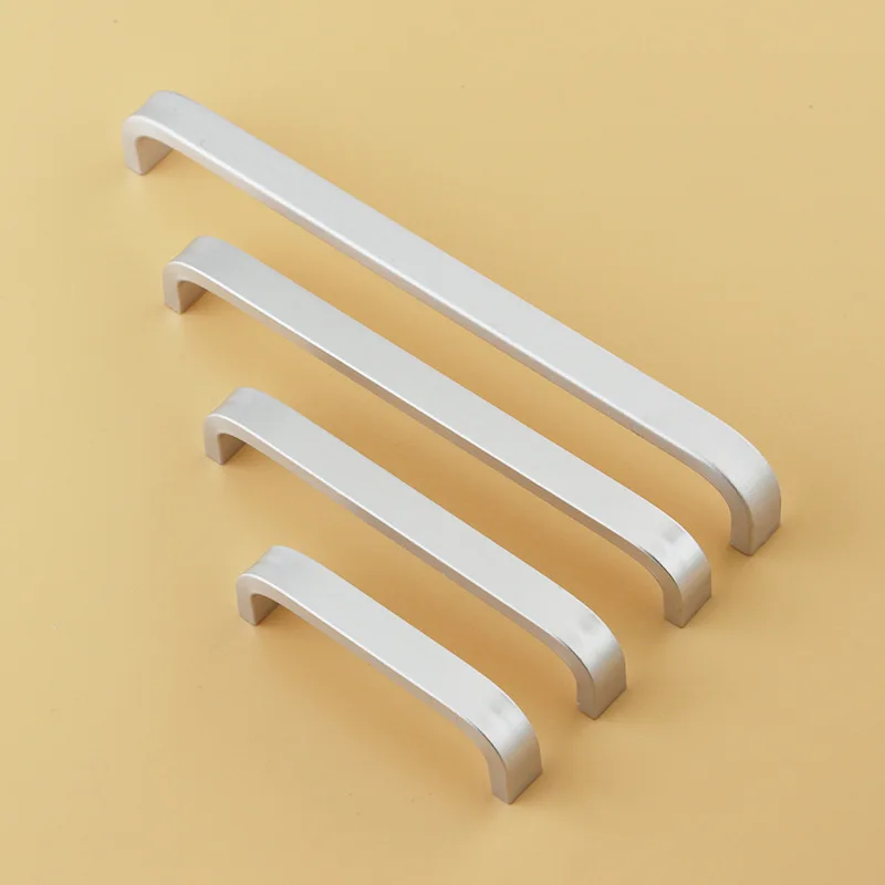 Muebles Space Aluminum Handles Kitchen Door Cabinet Straight Handle Pull Knobs Furniture Hardware Cabinet Knobs Drawer Knobs