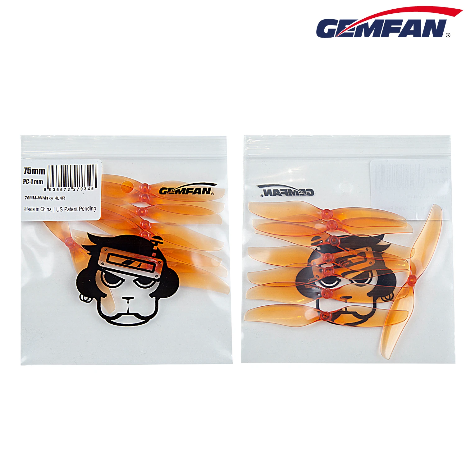 12คู่ Gemfan 75มม.2-ใบมีดใบพัด PC 1Mm สำหรับ DJI Tello 3นิ้ว FPV Racing Freestyle ไม้จิ้มฟัน Drones เปลี่ยนชิ้นส่วน DIY