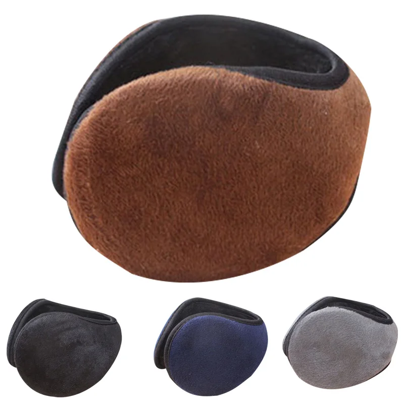 Hot Plush Earflap Back-wearing Style Earbags Men Earmuffs Male Earflap Winter Outdoor Casual Keep Warm Protector Ear Cover