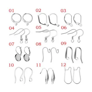 50pcs Edelstahlschmuck französische Ohrringhaken Nicht -Allergische Ohrhaken Ohrringe Fiskates, um DIY -Schmuck herzustellen 6 Hauptverkaufsohrring -ANZOL Edelstahl - №5