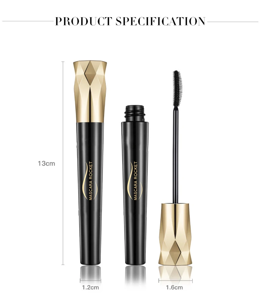 ยาวขนตามาสคาร่ากันน้ำมาสคาร่าขนตา Lenthening Eyelash แปรงเครื่องสำอางค์เครื่องมือความงาม