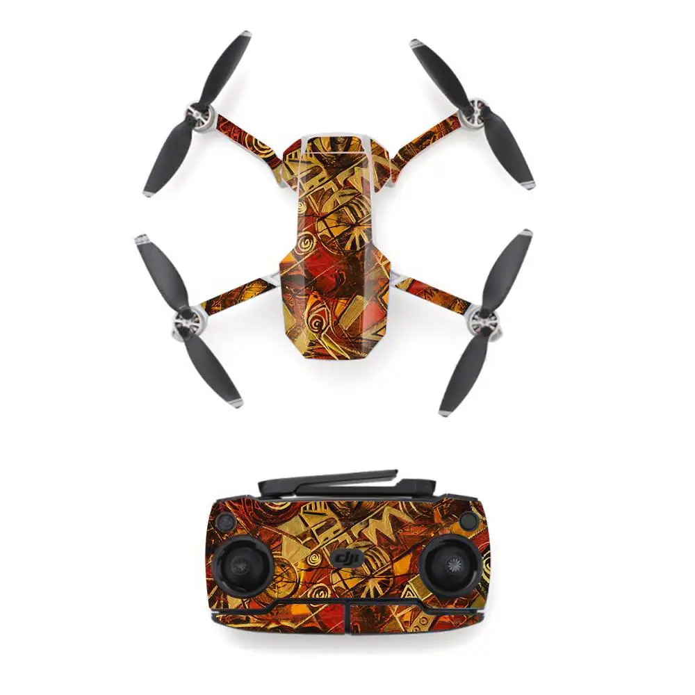 Retr Style Waterproof skin Sticker for DJI Mavic Mini Drone And Remote Controller Decal Vinyl Skins Cover 4 Styles Available