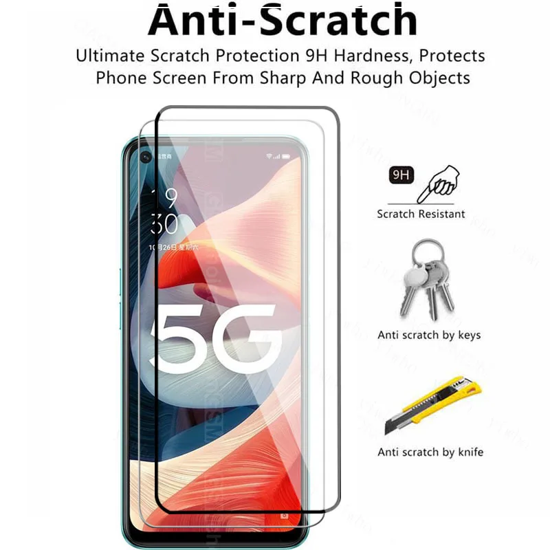 6 in 1 Tempered Glass For OPPO A53 5G Screen Protector On opo orro a53 a 53  HD 2.5D 0.26mm full cover lens flim Protective Glas