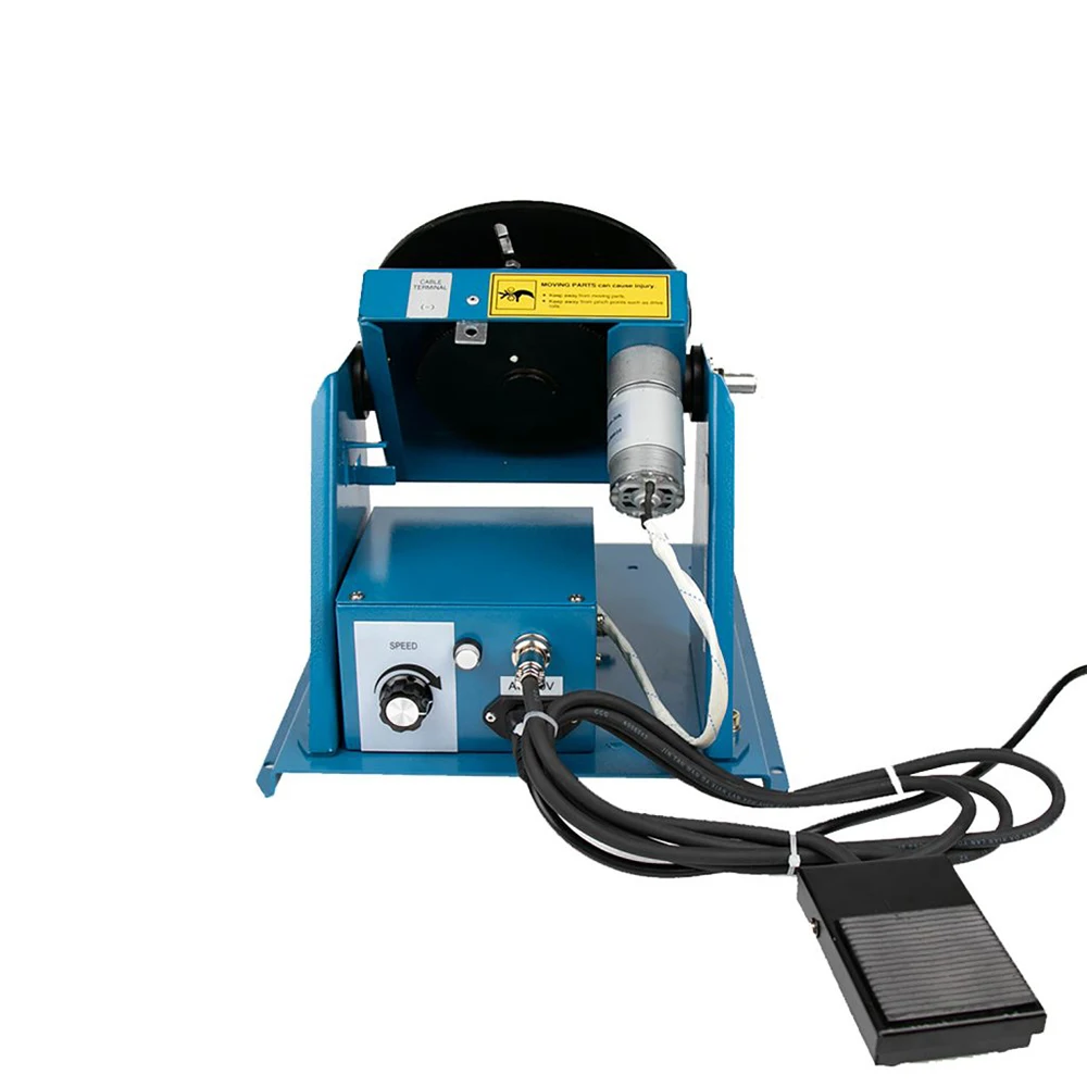 110V BY-10 Rotary Welding Positioner Welding Table Weld Positioning Equipment Small Welding Turntable with K01-63 Chuck