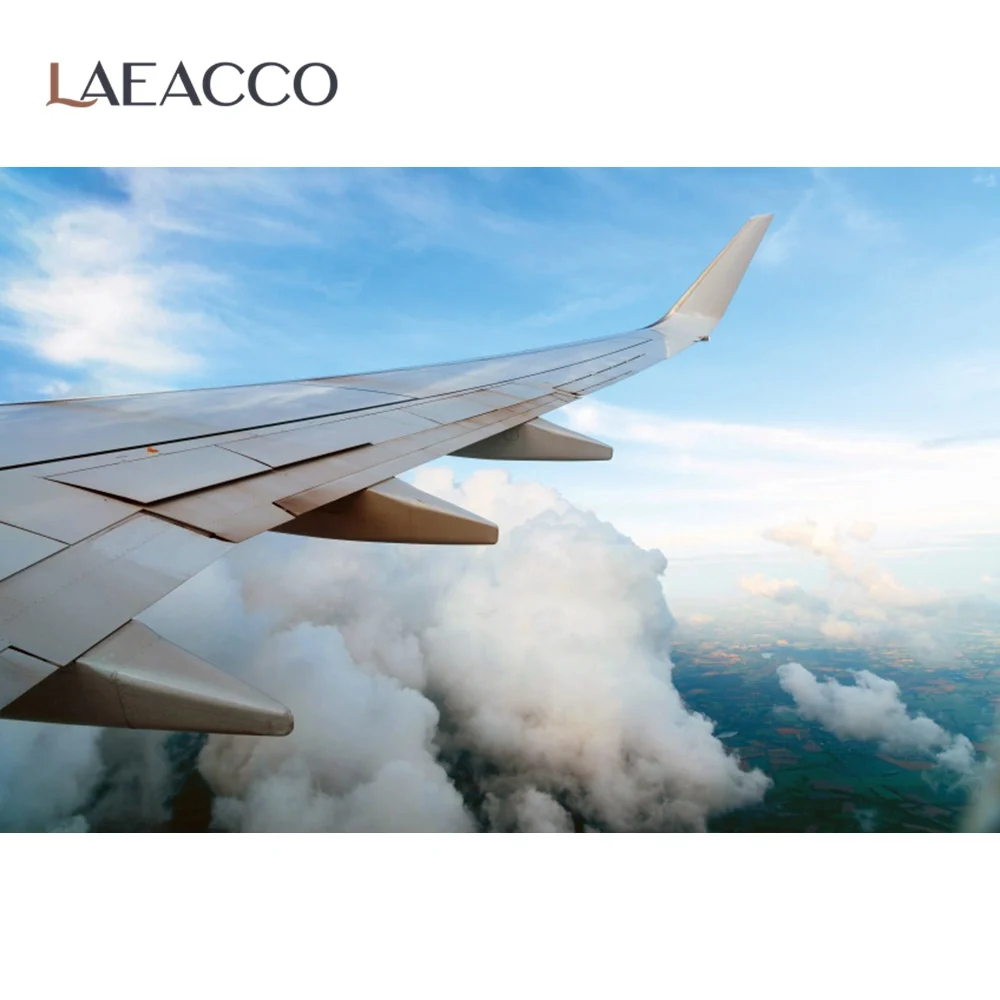 

Laeacco Aviation Airplane Background For Photography Sky Wing Photophone Photographic Backdrop For Photo Studio Photocall